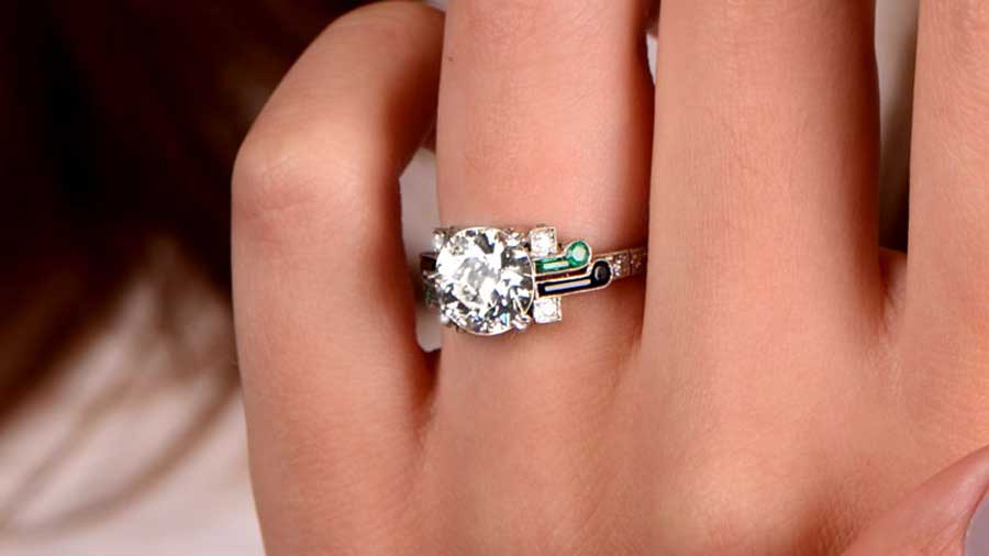 11947-Two-Carat-Diamond-Engagement-Ring-on-Finger